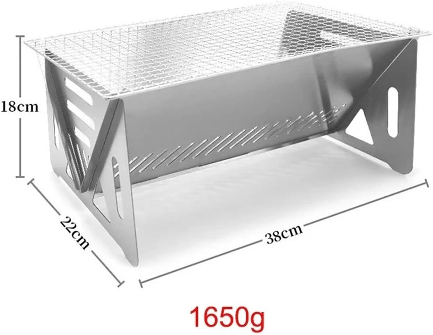 Genérico 304 Stainless Steel Camping Grill - Foldable Portable BBQ for Outdoor Adventures