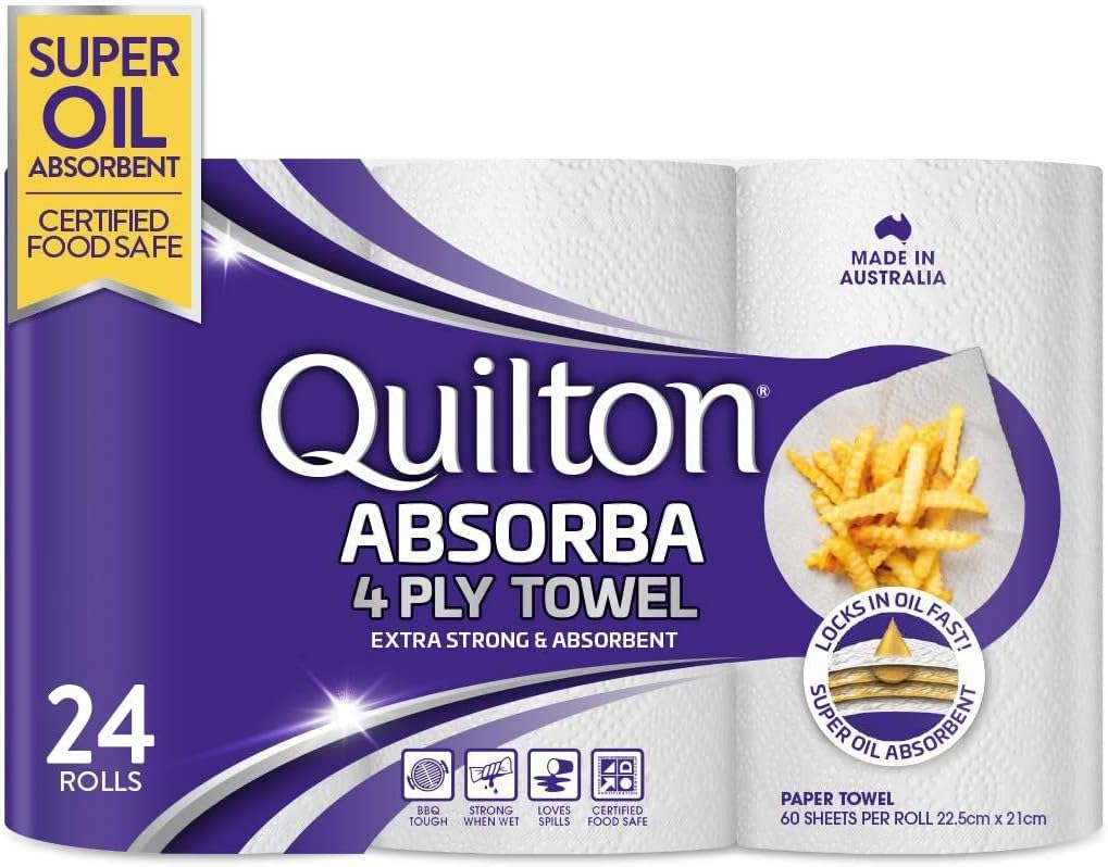 Quilton Absorba Paper Towel Rolls, Pack of 24 Health, Household & Personal Care