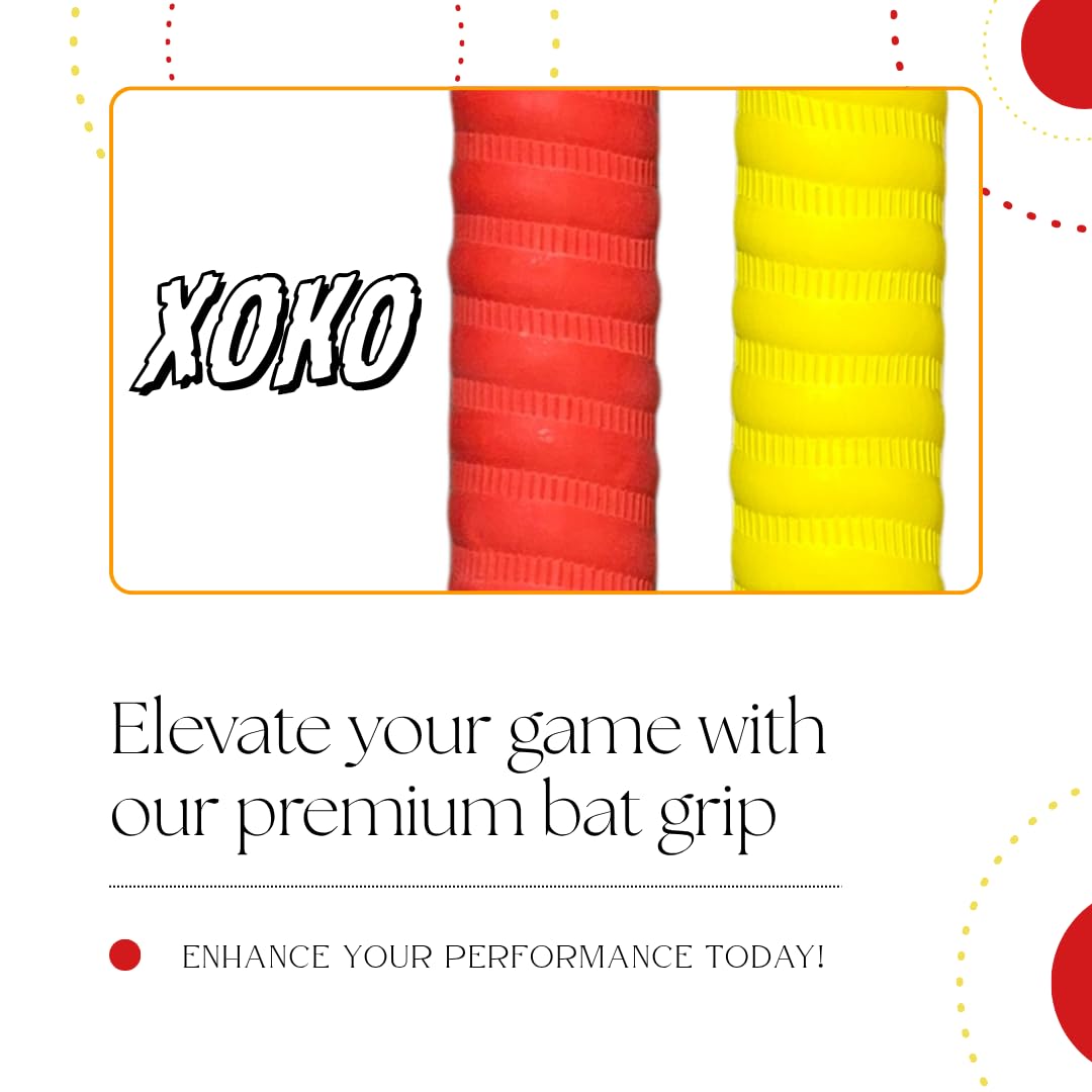 XOKO Cricket Bat Grips, Pack of 6, Rubber Cushioning for Shock Absorption, Colours May Vary 2