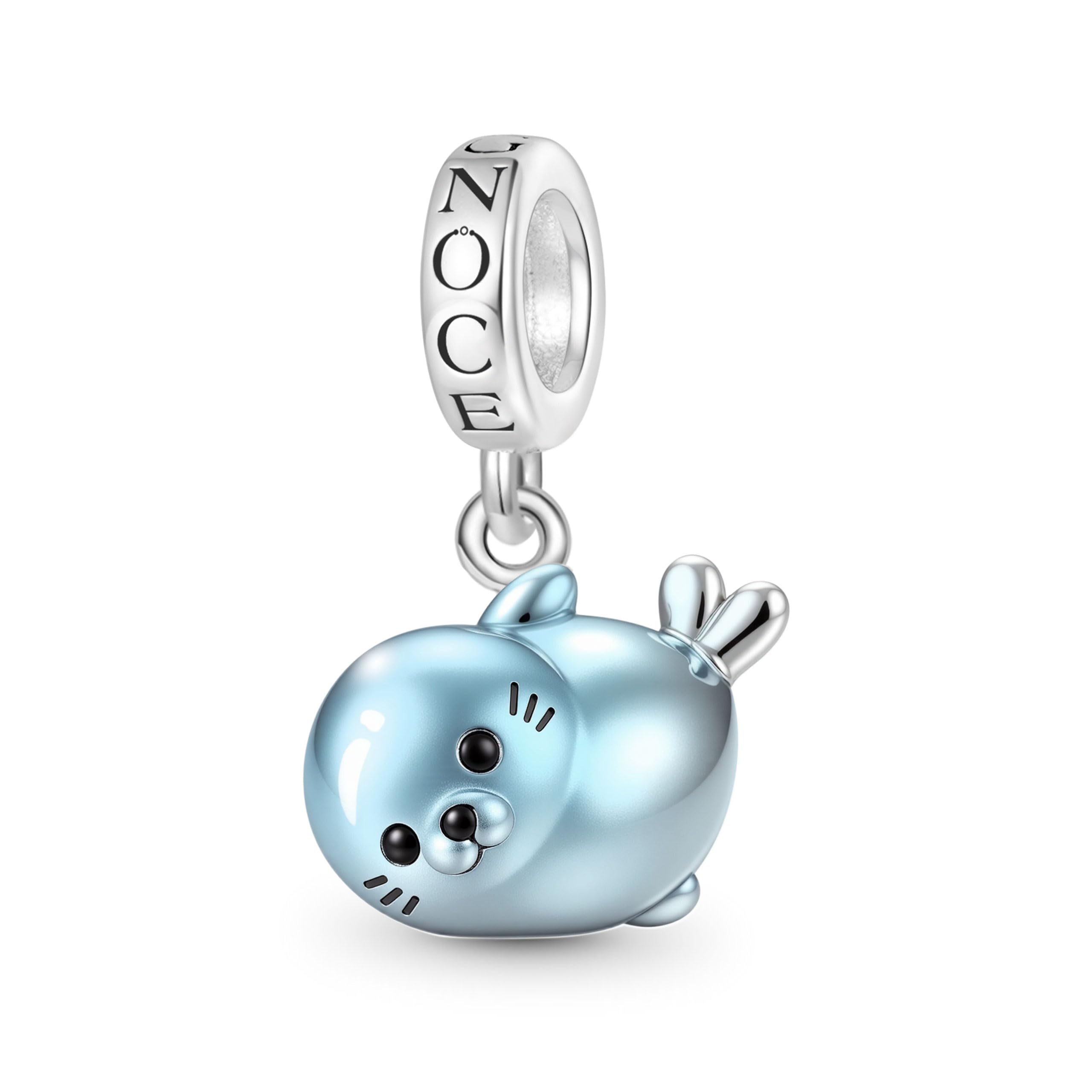 GNOCE Ocean World Sea Life Charms for Bracelets, 925 Sterling Silver Cute Animal Pendant Dangle Charm Bead Fit Bracelets &amp; Necklaces, Hand-Finished Keepsake Jewelry Gift for Women