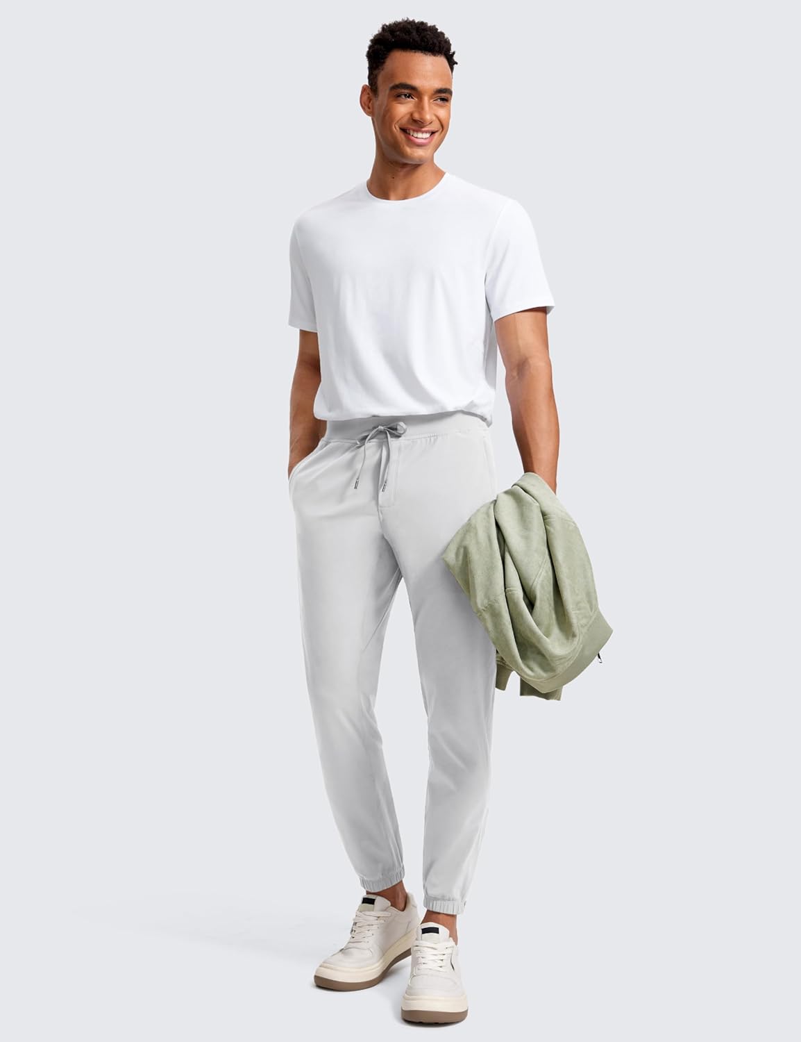 CRZ YOGA 4-Way Stretch Athletic Joggers for Men 28" - Track Golf Gym Workout Hiking Pants with Pockets - Image 3