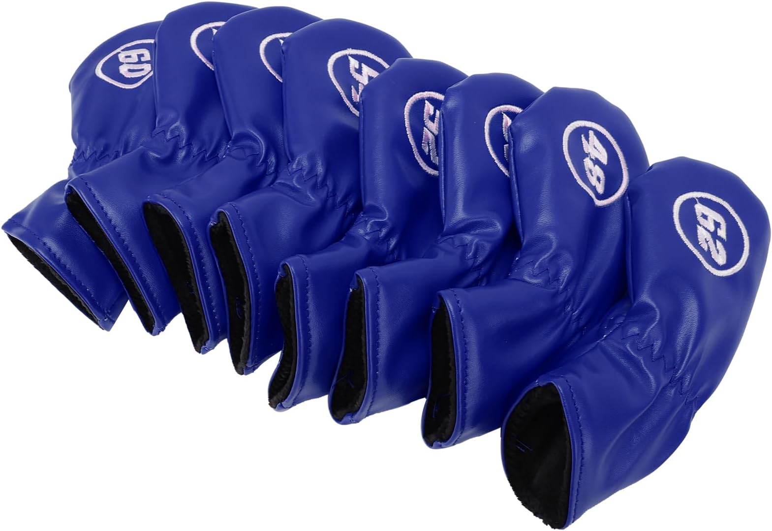 8Pcs Club Iron Head Covers Set Pu Degree Set 48 Golf Club Head Cover Golf Iron $