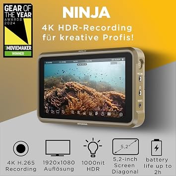 Atomos Ninja 5.2'' 4K HDMI Kayıt Monitörü
