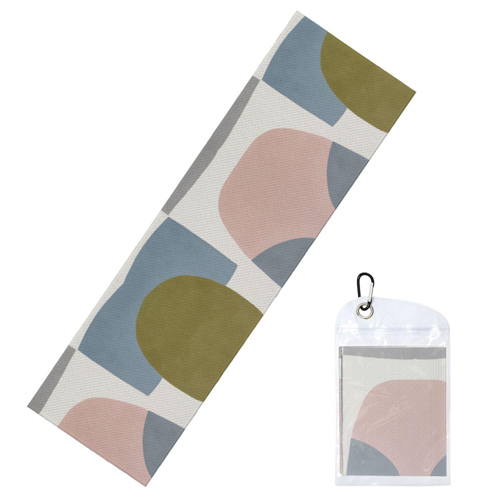 DUYIOKH Soft Pastel Geometric Shapes Print Cooling Towel, Portable Towel for Gym Workout Golf Beach World Cup Sports Hot Weather