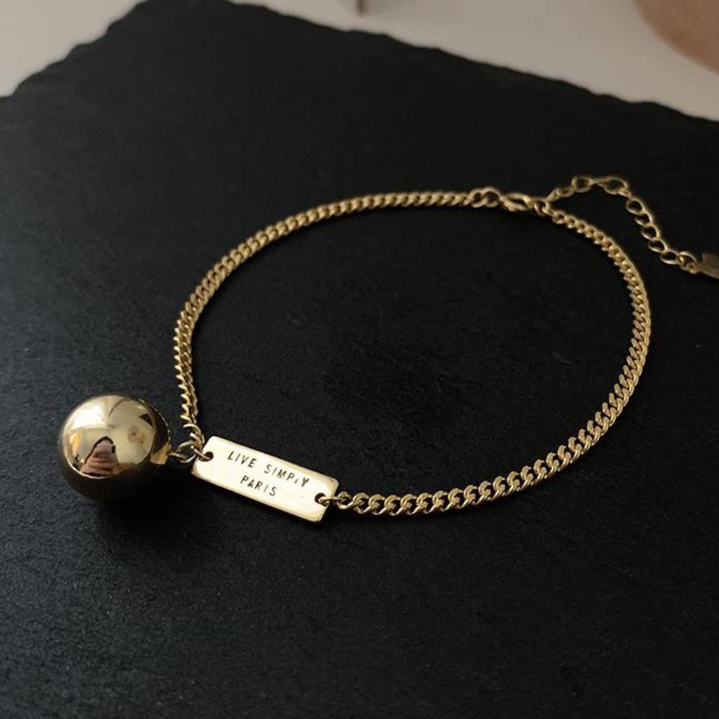 Cavigliera di Marca Quadrata con Perline Rotonde personalità della Estiva Femminile Semplice Senso Accessori per Piedi di nicchia