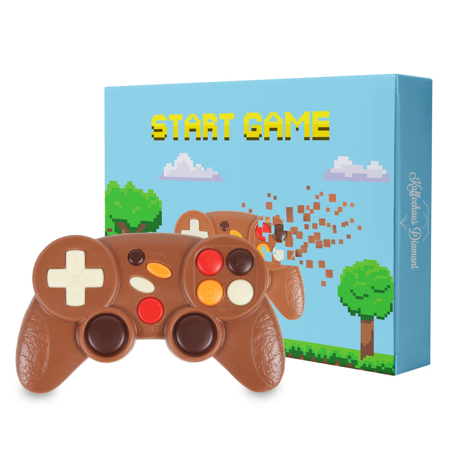 Game Controller aus Schokolade | Schokoladen Controller | Schoko Gamepad | tolle Geschenkidee | Vollmilch | Videospielfans | für Jung & Alt | ohne Alkohol | 70 g