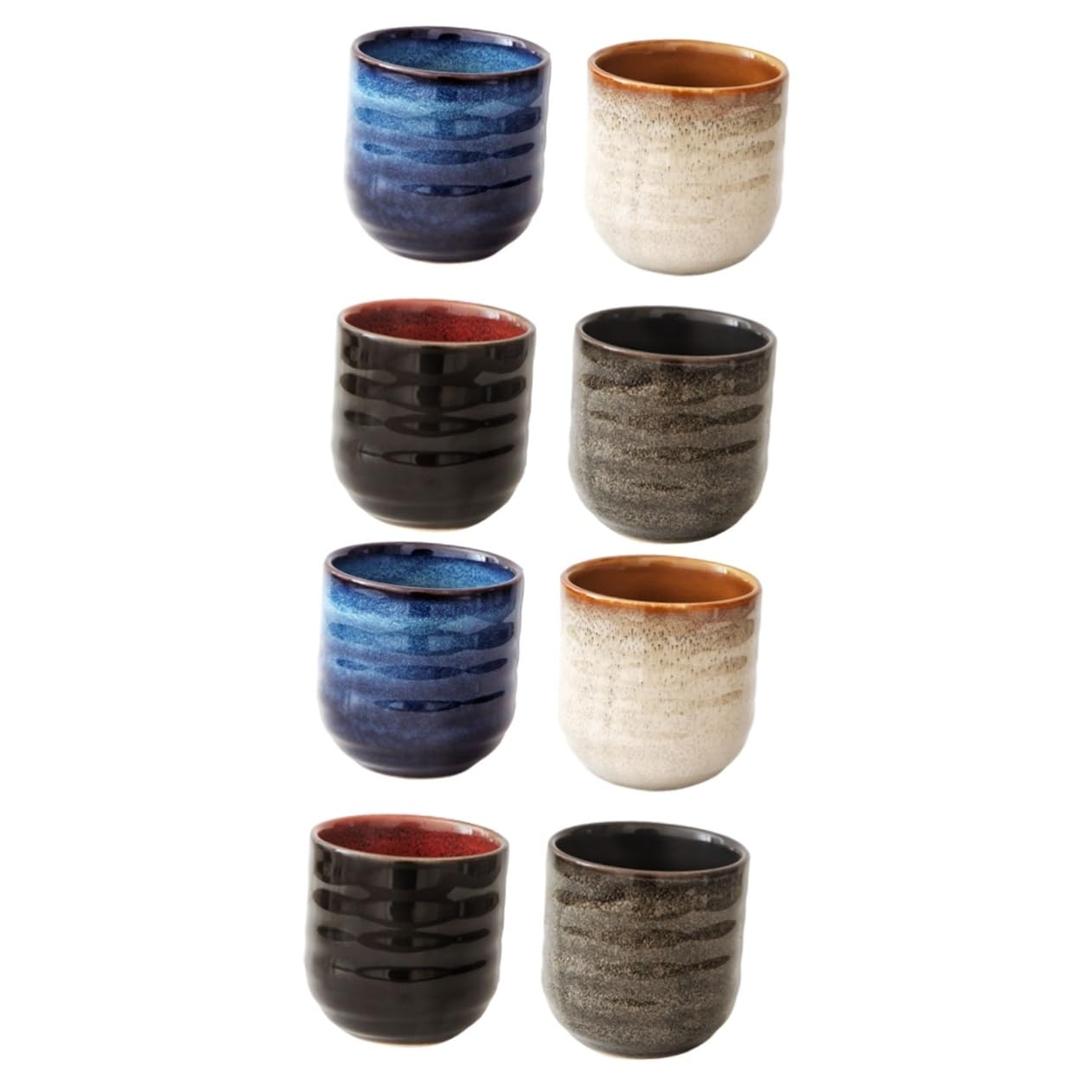 Tasse à saké traditionnelle, verres à vin en céramique, 8 pièces tasse à thé japonaise tasse à thé Kung Fu tasse à saké tasse de service à saké tasse japonaise bouteille de saké japonaise tasse à thé