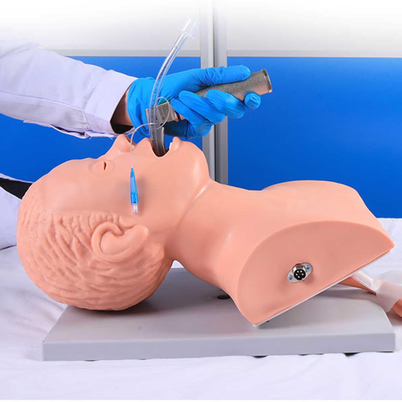 3 Juegos Modelo de Enseñanza de Maniquí de Intubación para Adultos con Alerta Electrónica y Bolsa de Almacenamiento para Práctica de Formación en Intubación Oral e Intubación Transnasal