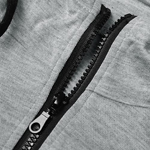 Previn Men's Sleeveless Hoodie Casual Slim Fit Zip Up Drawstring Plain Tank Top Hooded Vests4