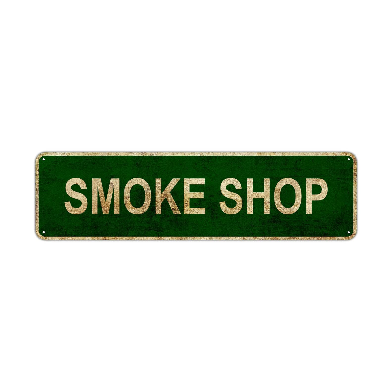 Smoke Shop Street Sign Rustic Vintage Retro Metal Decor Wall Shop Man Cave Bar Fun Metal Sign Vintage Plaque Handicraft Best Gift 4x16 Inch