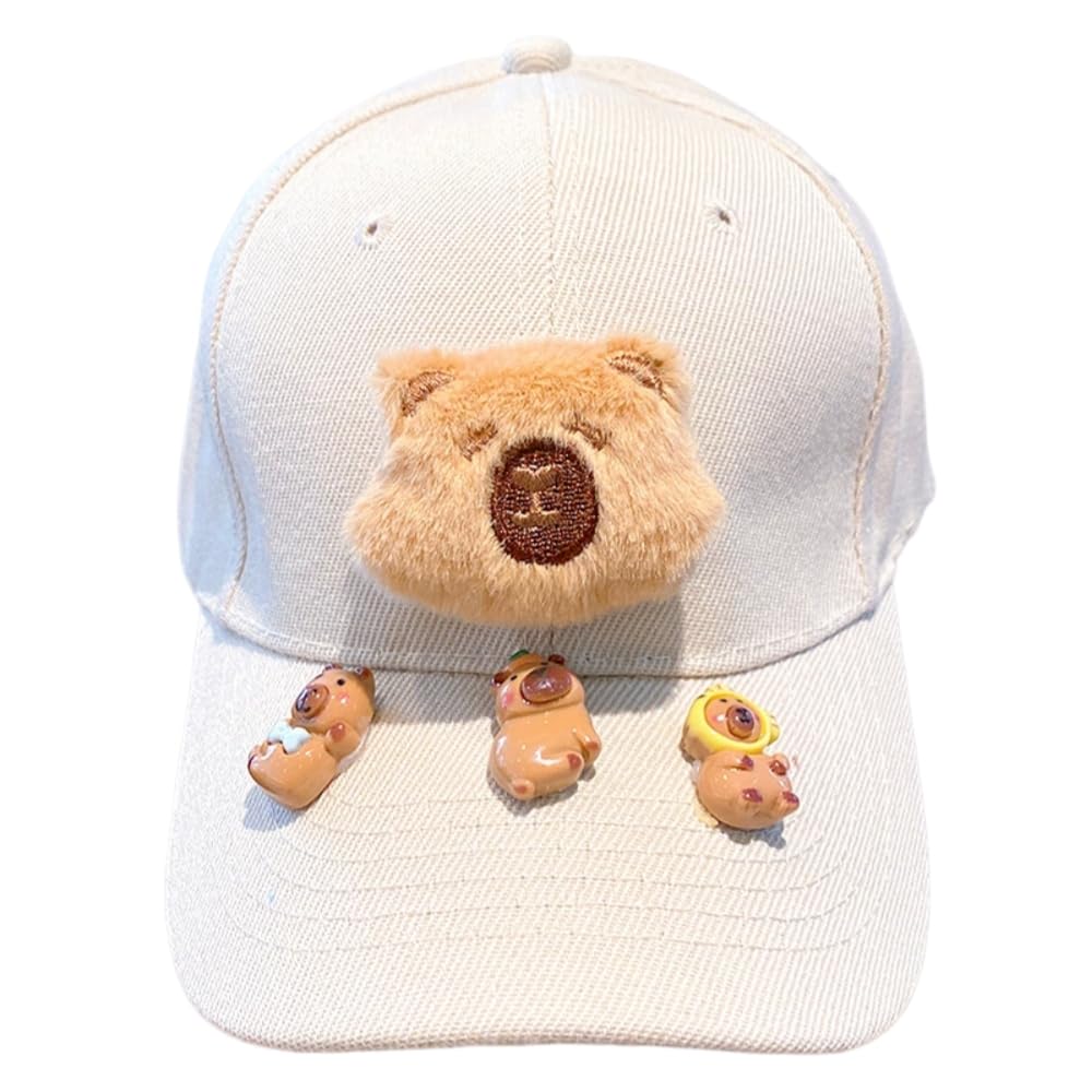 OMEIU Store Cotton Baseball Cap Hat for Boys, Boys Caps Perfect for Outdoor Sunny Days Sun Hat 3+ Years (3D Capybara)
