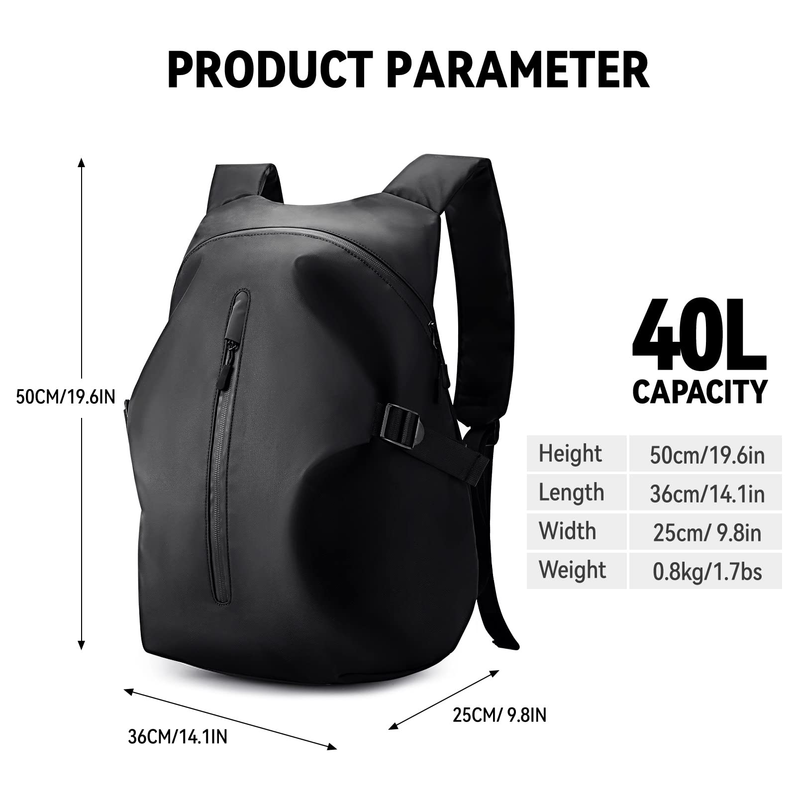 HYC00 Mochilas de Motocicleta para Hombres, Mochila Impermeable para Casco, Accesorios de Motocicleta, Bolsas para Laptop, Mochilas de Viaje, Bolsas Escolares para Estudiantes