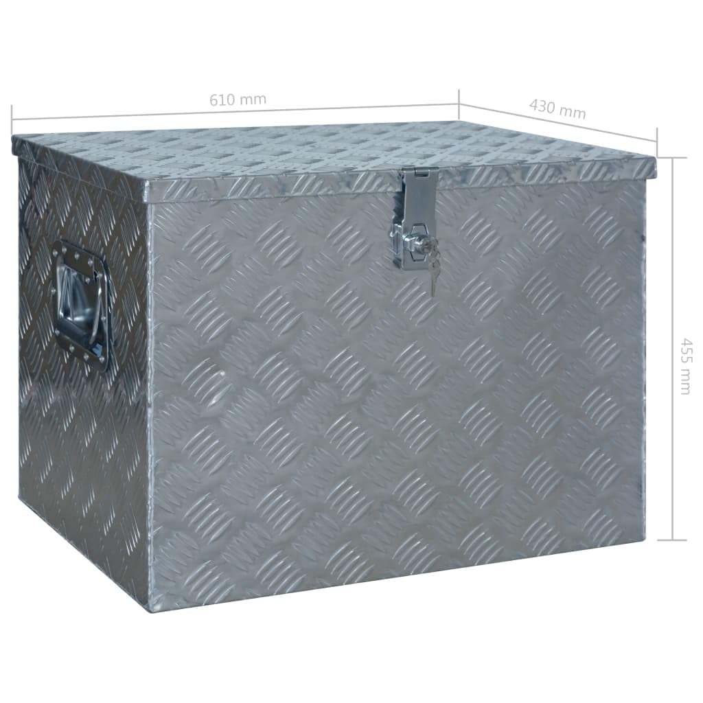 Genérico Caja de Aluminio 610x430x455 mm Plateada,Bricolaje,Accesorios de Bricolaje,Organización y Almacenamiento de Herramientas,Cajas de herramientas-144847