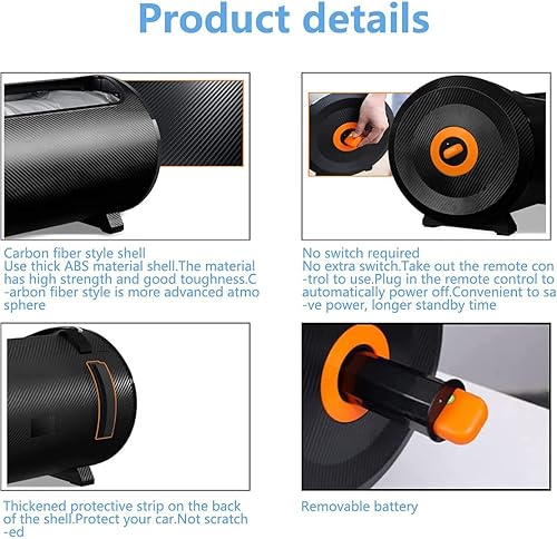 Miniatura 4 de BYOKA Cubierta de coche totalmente automática con control remoto, toldo a prueba de sol, toldo totalmente automático movible, protección del