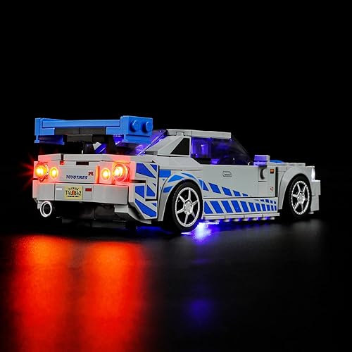 Miniatura 4 de LIGHTAILING Luz para Lego- 76917 2-Fast-2 Furious Nissan Skyline GT-R (R34) - Kit de iluminación LED compatible con el modelo de bloques de