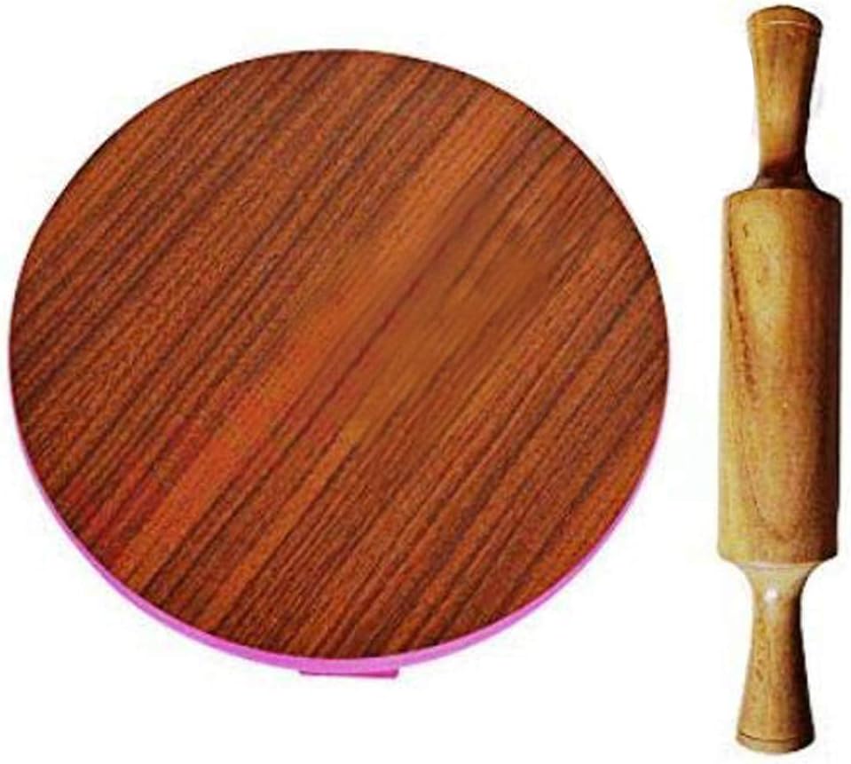 HANS Furnishing Wooden Chakla Belan (Brown)