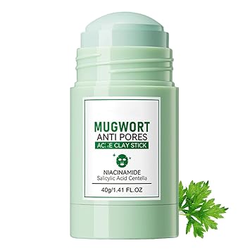 ARCHIDATE Mugwort Clay Mask Stick, Mugwort Clay Stick for Excess Oil Control, Deep Pore Cleansing, Gentle Exfoliating Care, Balance Oily-Looking Skin & Smoother-Looking Texture