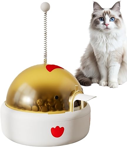 Cat Puzzle Feeder, Fun Cute Duck Interactive Pet Accessories, Cat Food Puzzle for Play, Snacks, Floor Play, Pet Supplies, Home, Outdoor, Travel,