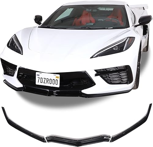 Alerón de parachoques delantero, difusor de alerón de barbilla, protector de ala protectora, kit de carrocería compatible con Chevrolet Corvette C8