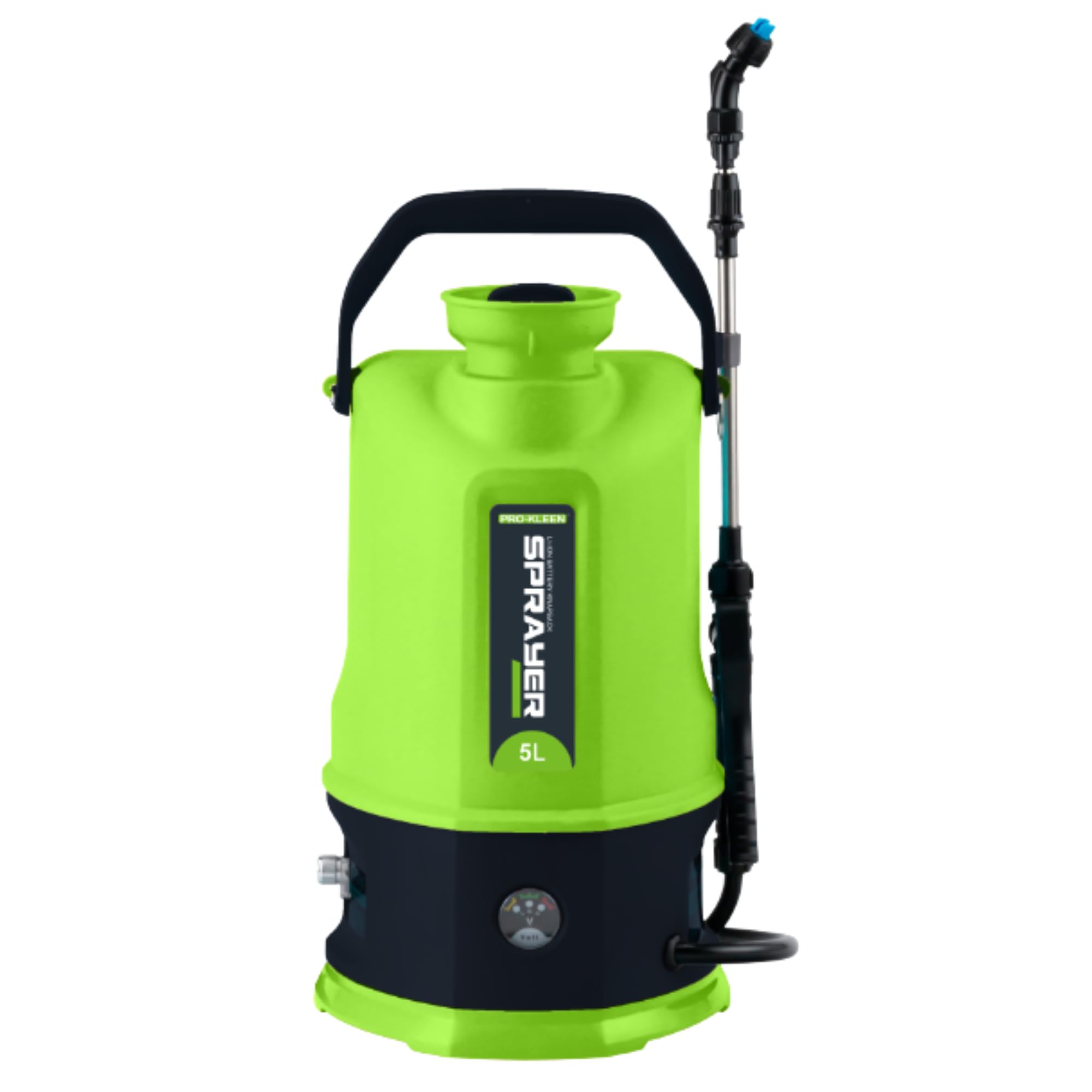 Pro-Kleen Cordless Battery Powered Knapsack Sprayer 5L, 80 PSI Backpack Sprayer with 12V Battery, 2 Nozzles, 38.1" Telescopic Wand for Garden, Lawn, Weed Control, Disinfecting