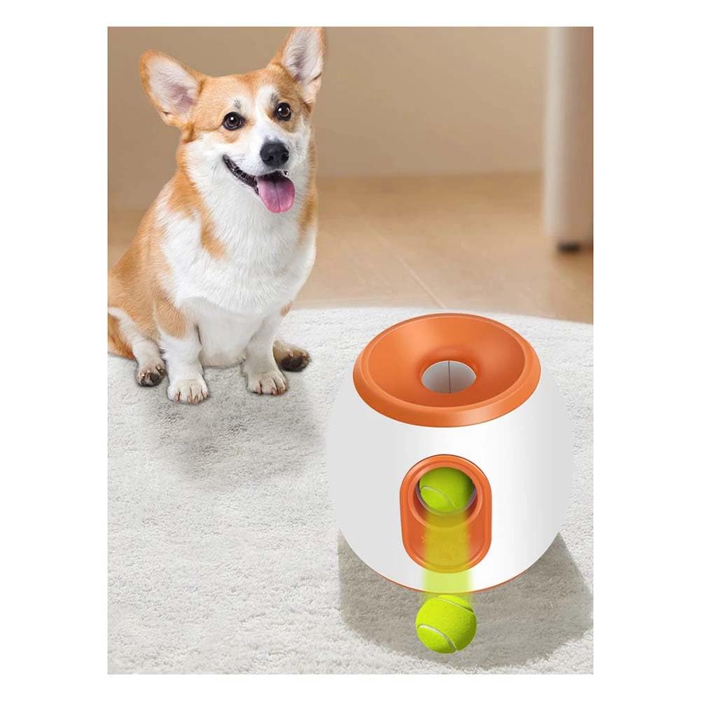 Petballdispenser Lanciatore Palline per Giocattoli per Cani, Lanciatore Automatico Palline per Giocattoli Esterni, Macchina Lanciapalle Giocattoli Cani con Stimolazione Mentale