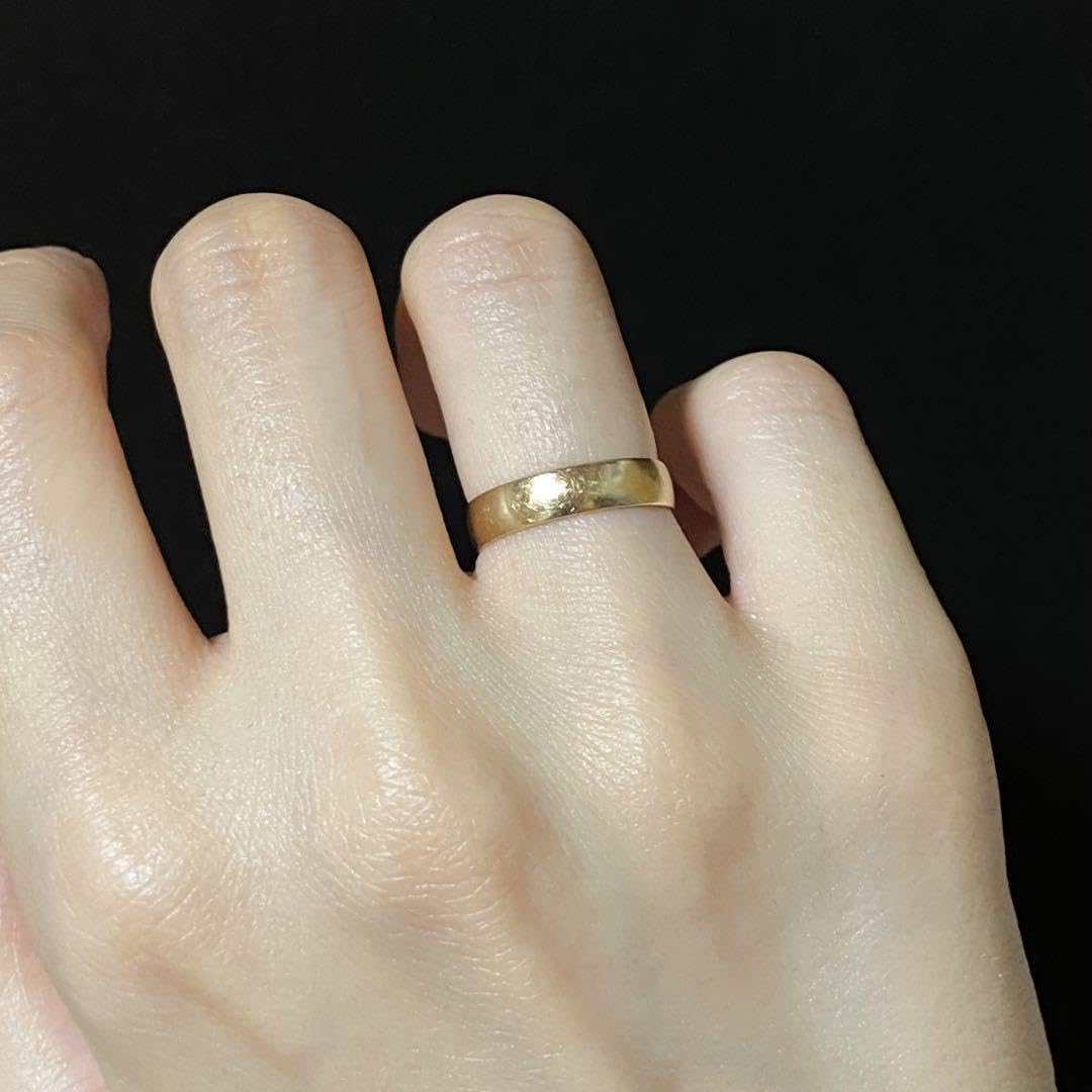 イギリスヴィンテージ　9金ウェディングバンドリング 0413イギリスヴィンテージK9ゴールドウェディングバンドリング