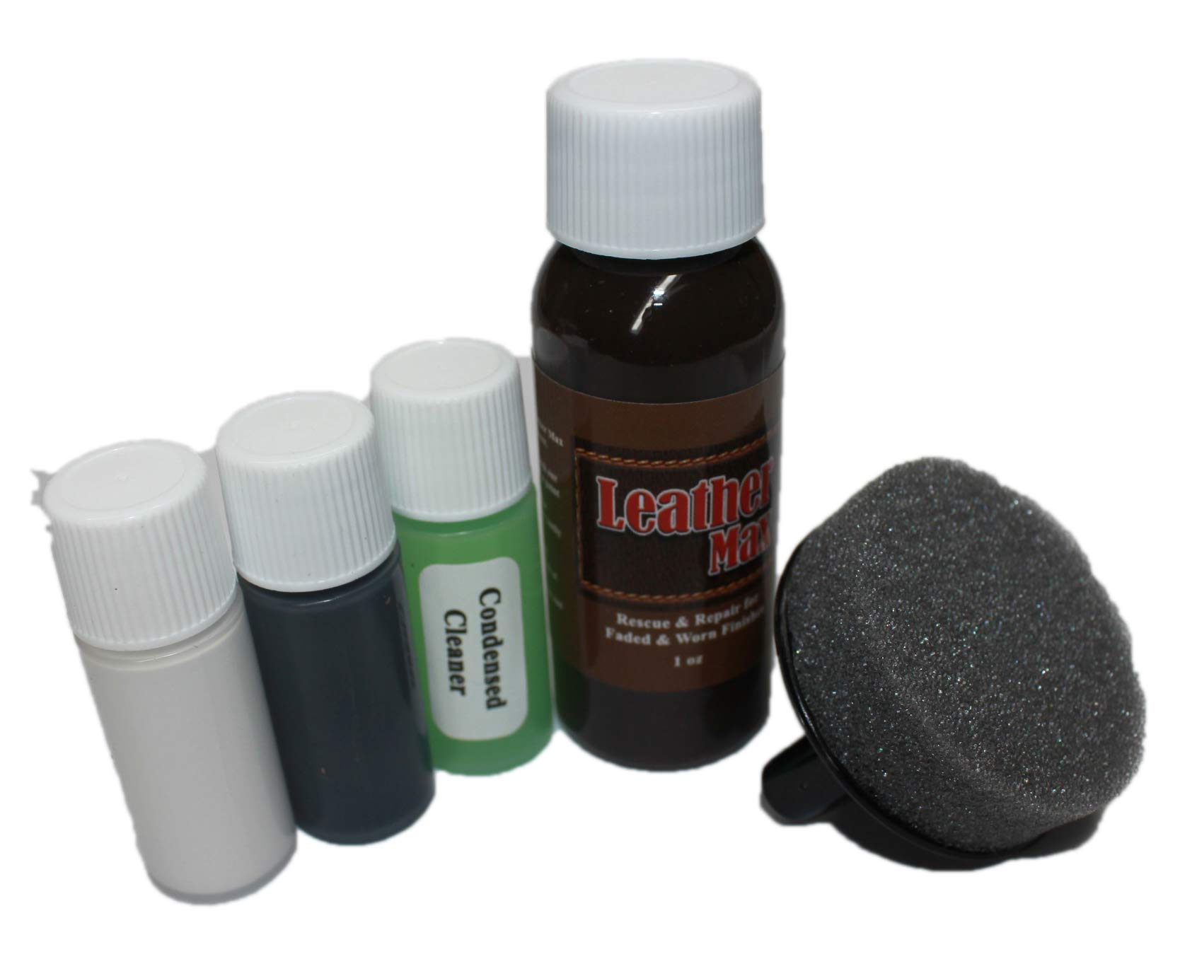 Leather Repair, Refinish, Restore Kit/Leather Max Touch-up for Leather & Vinyl Refinishing (Grey)