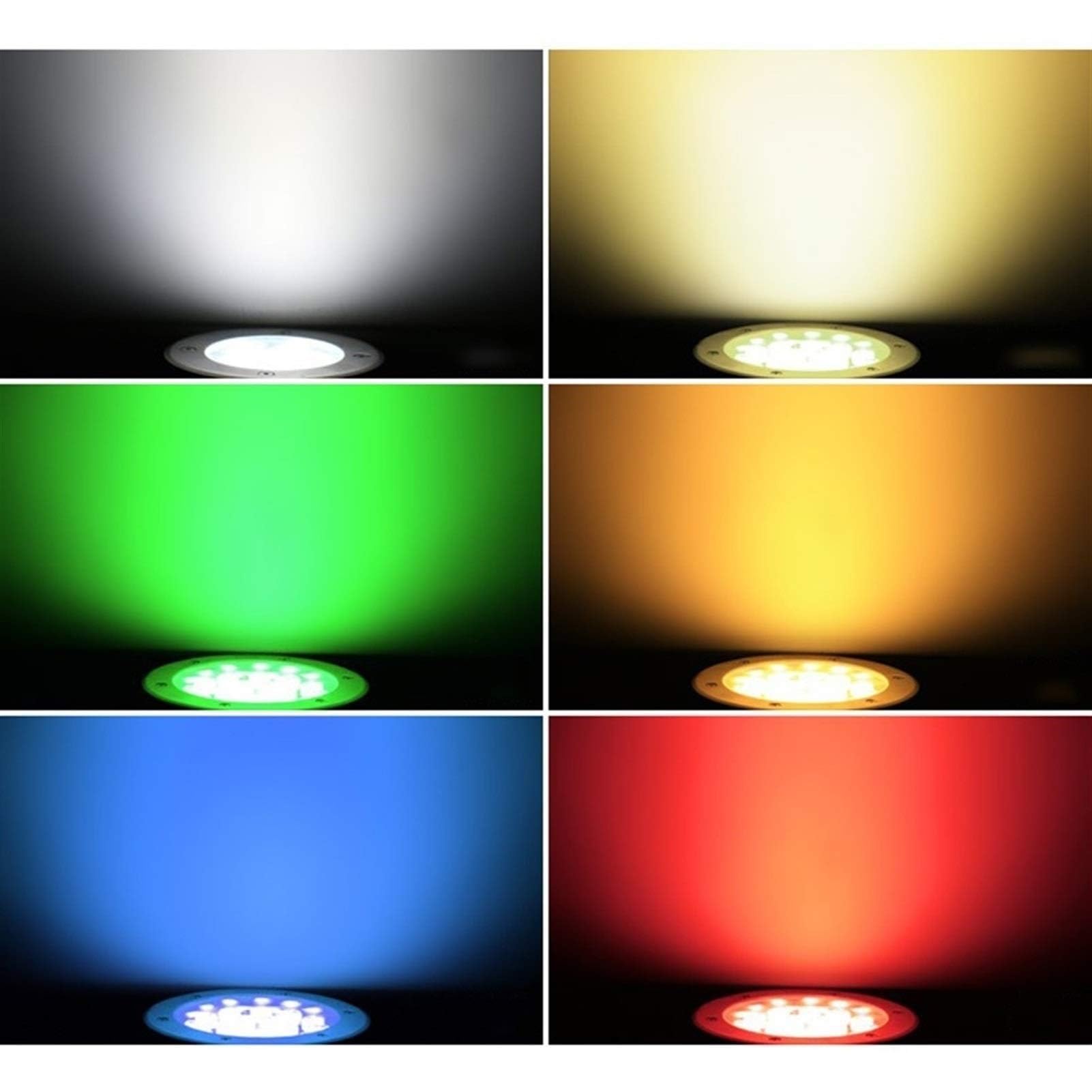 LED Embedded Buried Lampe - Bodenstrahler Außen, Eingebettete wasserdichte IP68-Unterwasserleuchte, LED-Teichleuchten, 24-V-Edelstahl-Landschaftsbeleuchtung/verwendet für Teich, Außenbereich ( Color :