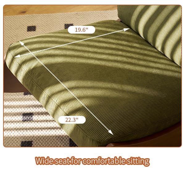 Sillón mecedor tapizado plegable verde miniatura 7