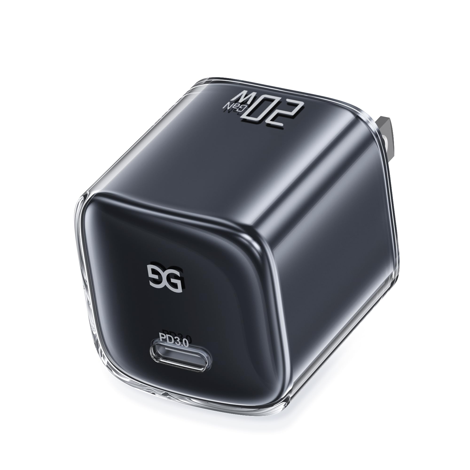 GUSGU A20 20W USB-C Compact Charger Block USB-C Wall Charger for iPhone 17 16 15 14 13 Series