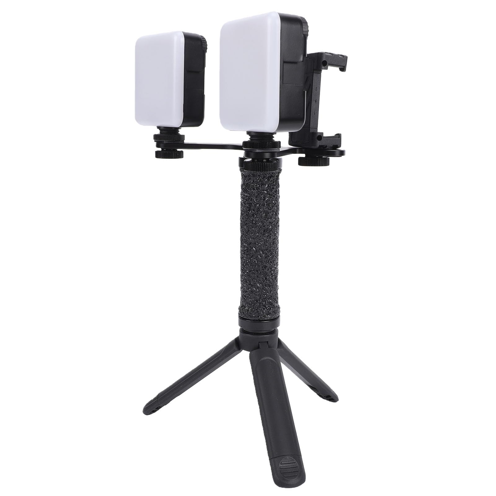 Asixxsix Kit de Luz de Vídeo, 5600K 840LX Regulable Batería Recargable USB Incorporada, Luces LED Iluminación de Fotografía con Trípode Ajustable para Grabación de Selfie Vlogging