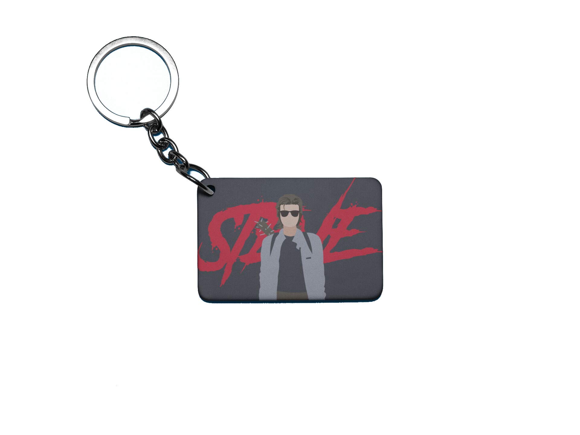 HeartInk Stranger Things Theme Fan Art Printed Rectangle Wodden Keyring Keychain for Bag Wallet Purse - HIKSTKR023