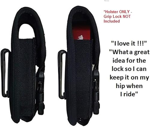 Miniatura 3 de Funda de bloqueo de agarre para motocicleta para BigPantha Grip Lock (y imitaciones de construcción similar). Funda de nailon totalmente probada que