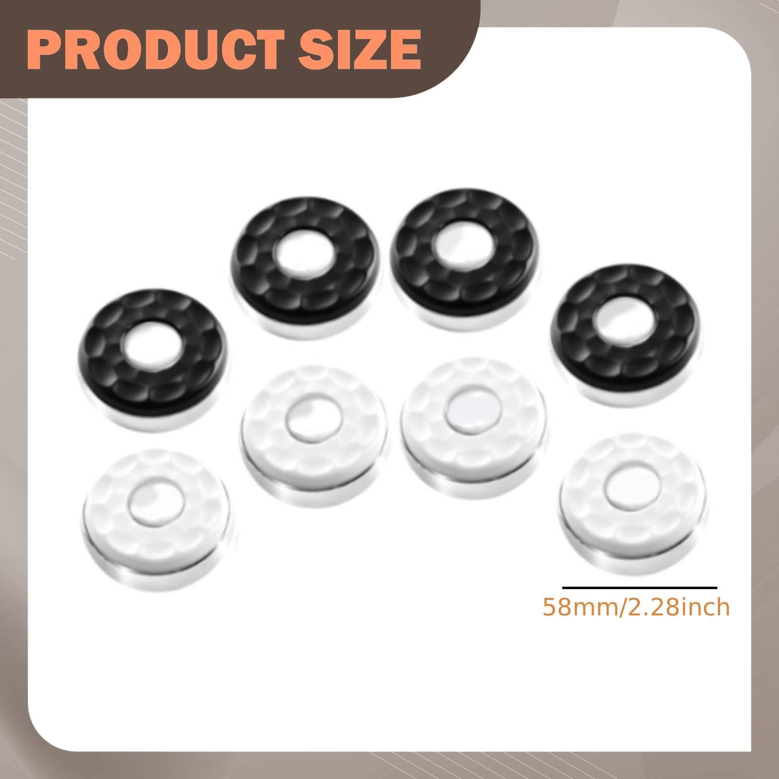 8 Shuffleboard Pucks, Familienspiel, Mini Brett, Rollend, Edelstahl, Leicht, Geeignet für Kinder, Schwarz-Weiss