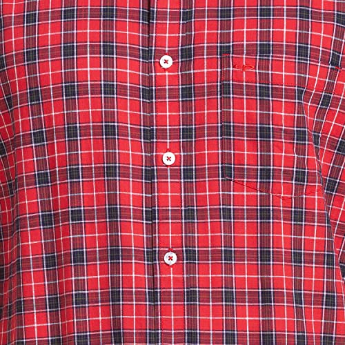 Image of Colorplus Red Checks Tailored Fit Casual Shirts for Men