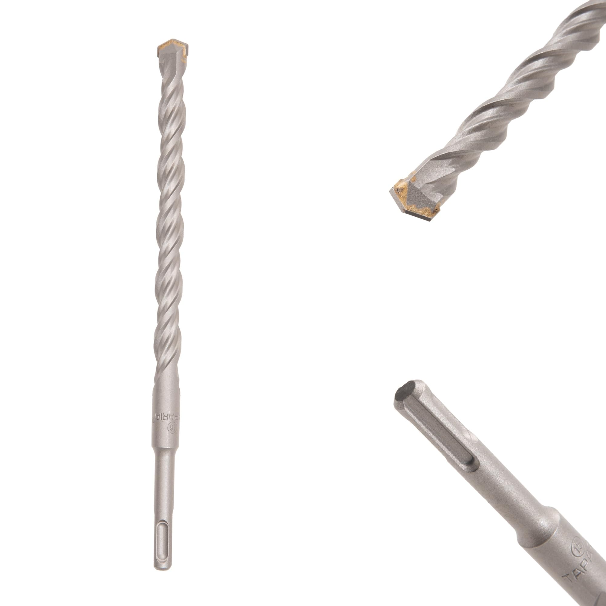 TAPARIA 16 mm Flat Tip SDS Plus Hammer Drill Bit for Concrete Drilling (HDF 16260, 16x200x260 mm)-Spiral Flute Type-Home, DIY, Professional Brick, Wall, Masonary-Drilling-image-47
