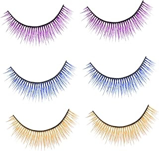 Beavorty 3 Pares De Cílios Postiços 3D Cílios Postiços Cílios Femininos 3D Cílios Postiços Multicamadas Coloridos Cílios Postiços Cílios Cosplay Cílios De Festa Cílios Postiços 3D