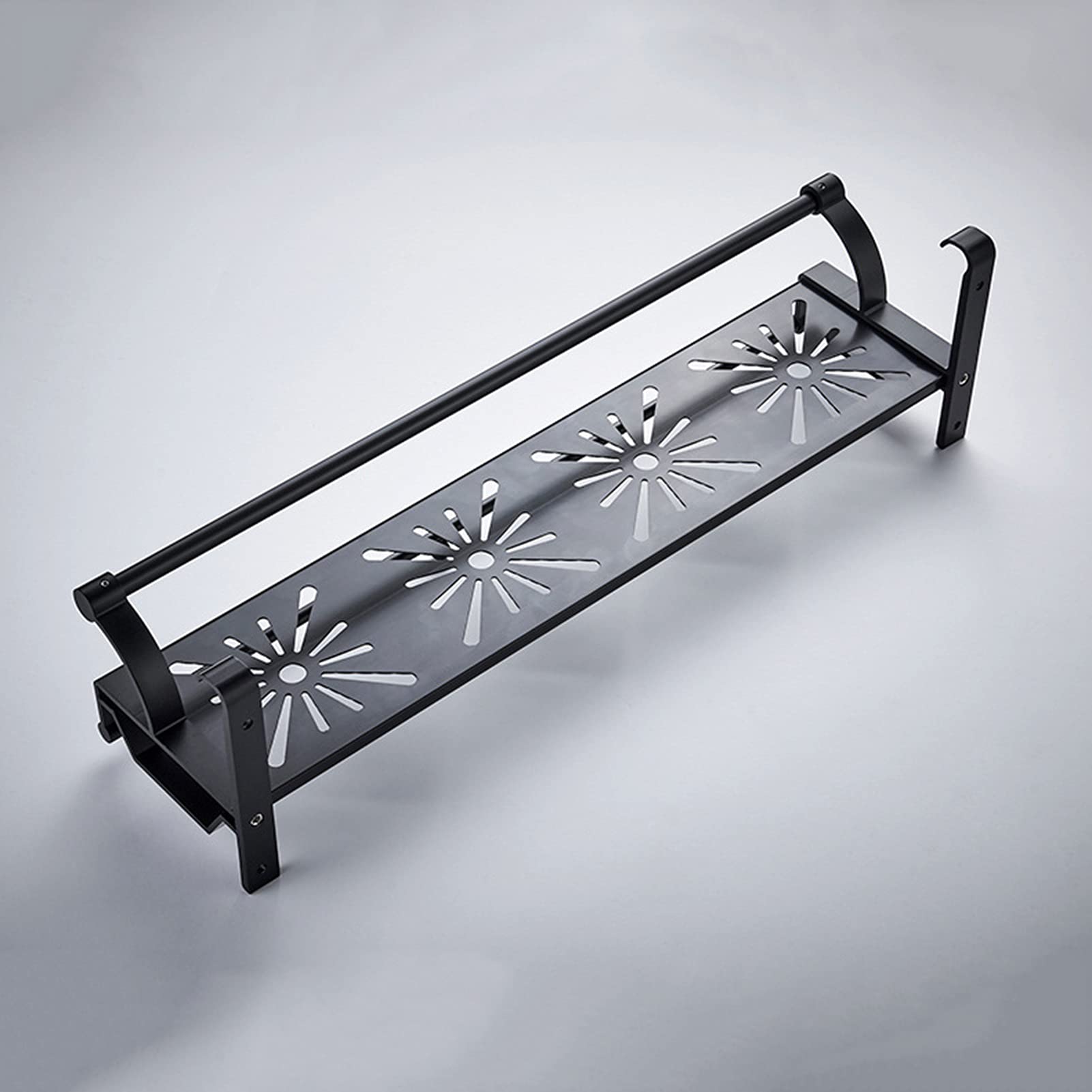 Norcks Estante Ducha Cesta De Ducha Estante De Rectangular Almacenaje Para Bano Cocina Bandeja De Ducha Con Aluminio Instalacion Sin Clavos Sin Taladro Negro Negro 58885493