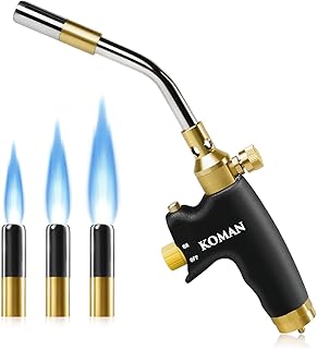 KOMAN Propane Torch Head,Trigger Start Mapp Gas Torch Kit with Self Ignition, Welding Torch Head by MAPP, MAP/PRO,for Soldering,Brazing,Stripping Paint,Cooking(CSA Certified)