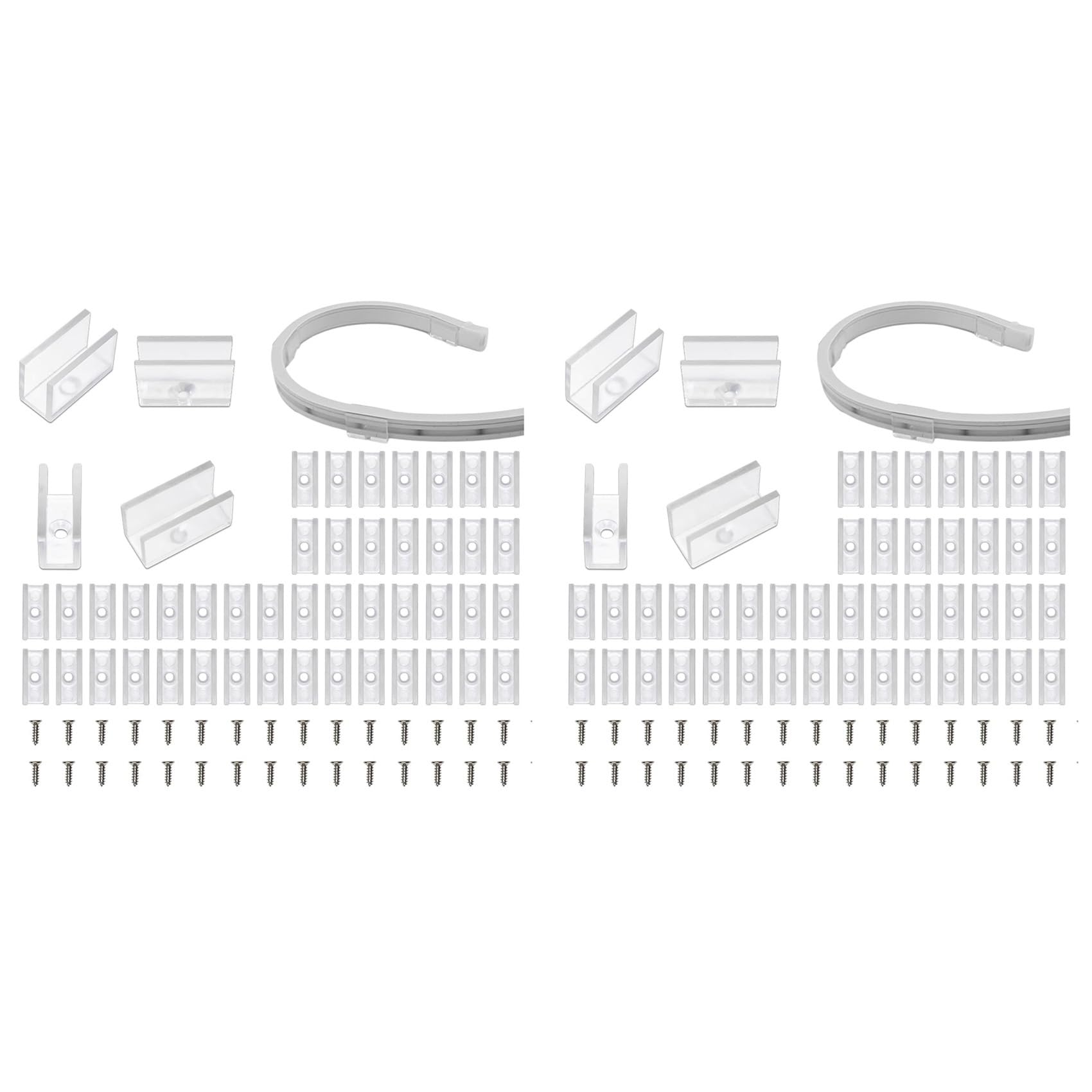 Hndhbfgrt Neon Rope Light Mounting Brackets, 200PCS Neon Lights Install Fixing Clips Accessories for 6x12mm LED Neon Flex Strip