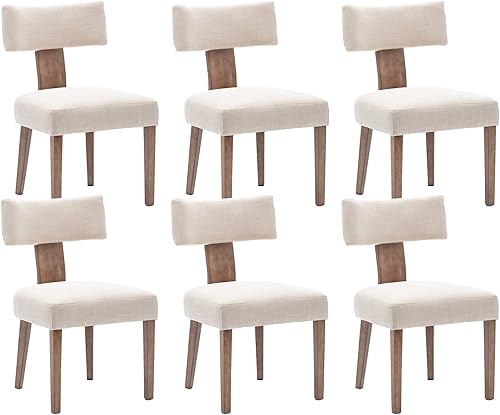 Miniatura 1 de Shunzhi Juego de 2 sillas de comedor tapizadas de estilo rústico de mediados de siglo, modernas sillas de comedor retro, sillas laterales sin