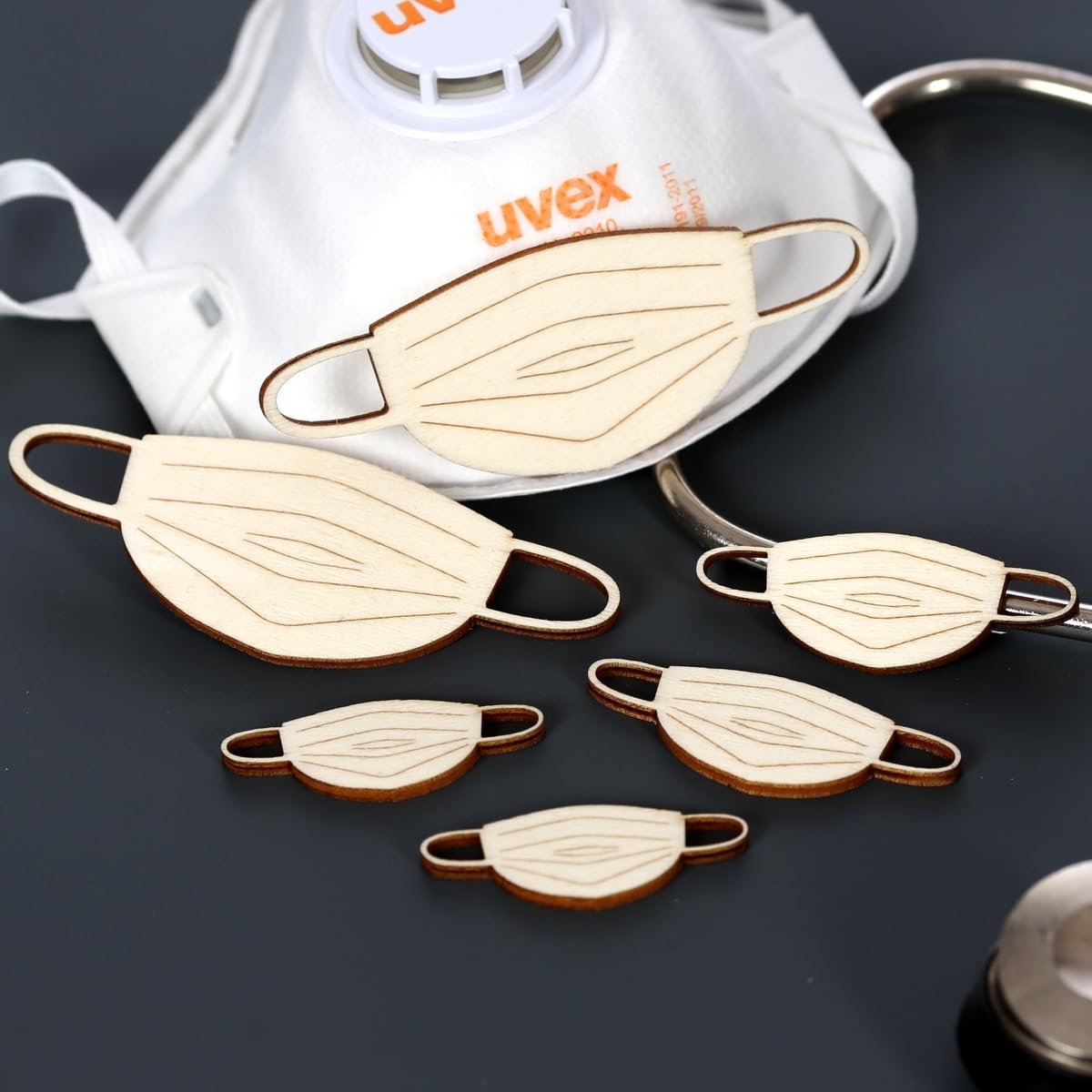 Lot de 25 protège-dents en bois V2 - Décoration - 5-50 cm - Taille : 48 cm