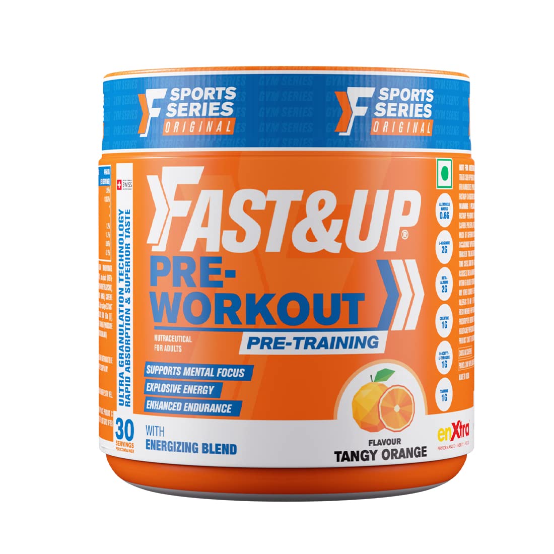 FAST&UP Pre-Workout(300 Gms,30 Servings,Orange Flavour) Powder -Supports Muscle Endurance, Pump, Energy & Mental Focus With Arginine, B-Alanine, Caffeine, Taurine, Vitamins, Minerals And Electrolytes (B0BTHDQDNB) Amazon Price History, Amazon Price Tracker
