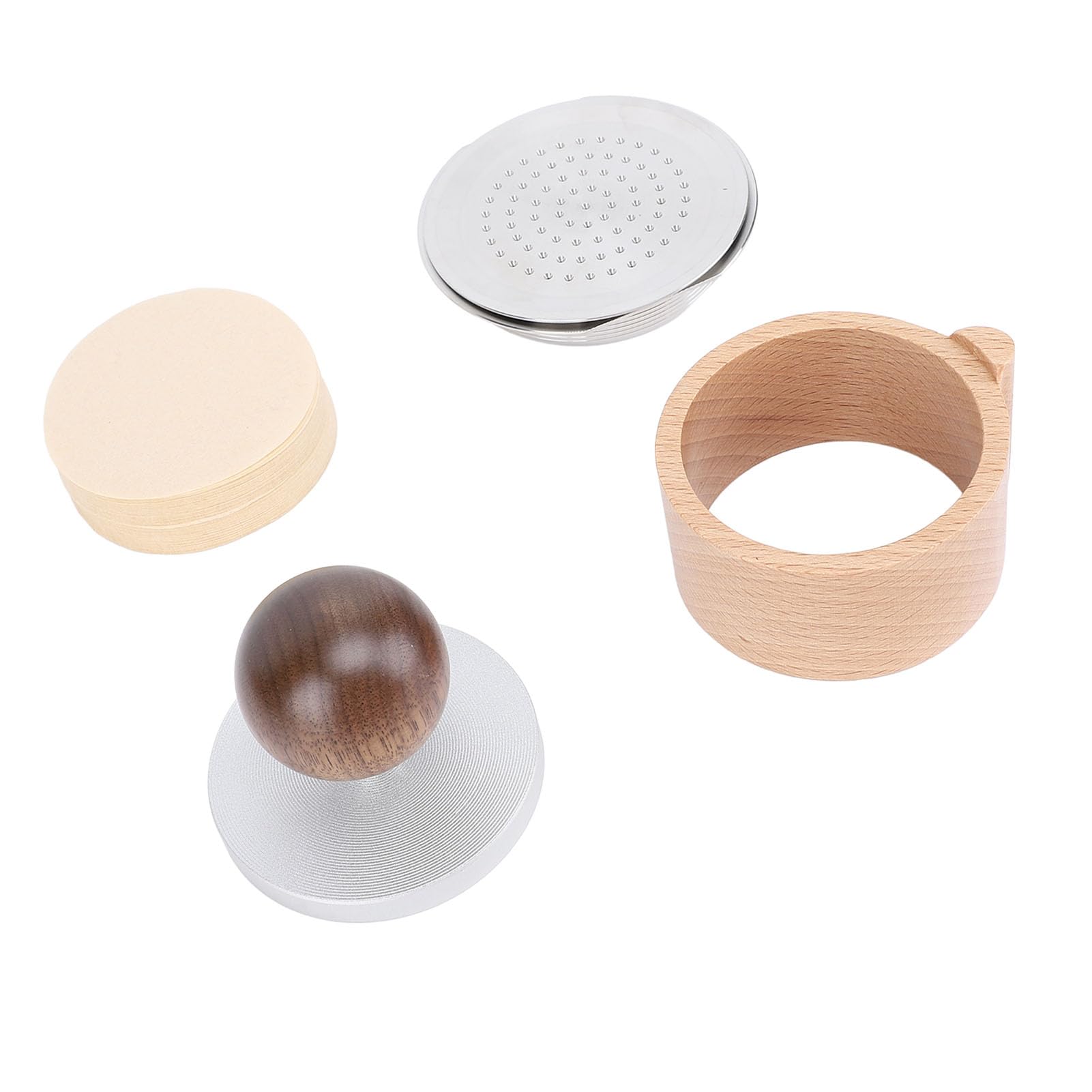 Cápsula de café reutilizable recargable de acero inoxidable con filtro de café recargable con cepillo y cuchara para cafeteras