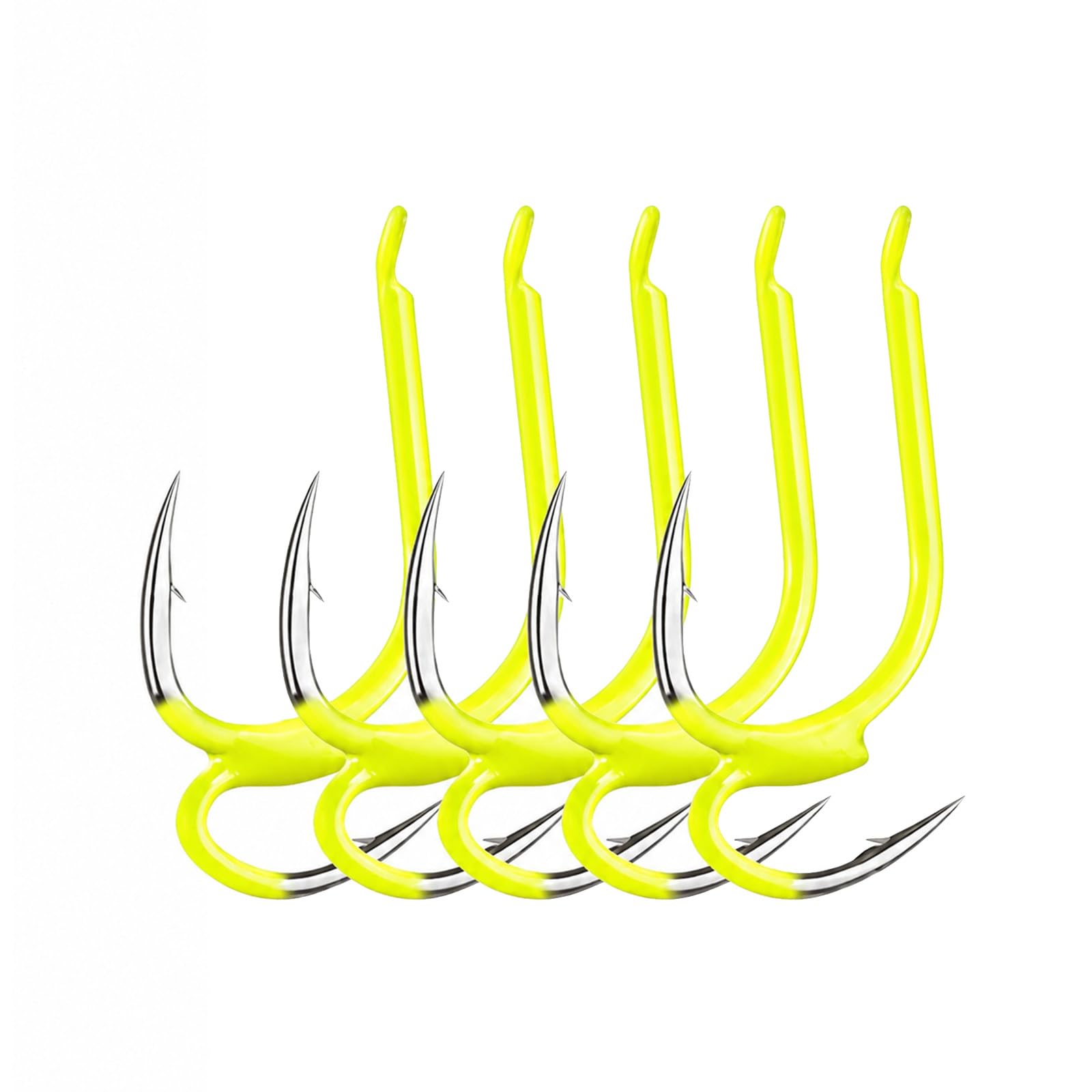 Classic Sharp Double Fishing Hooks, Kit Ami da Pesca, Ami in Acciaio al Carbonio, Ami Barbed a Doppia Punta ad Alta Resistenza con Attrezzatura da Pesca per Acqua Dolce e Salata