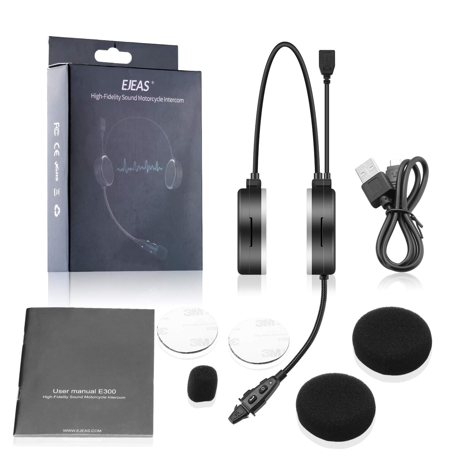 ejeas e300 bluetooth motorcycle helmet headset Q2 for 2 Riders EJEAS V6 Pro Motorcycle Helmet