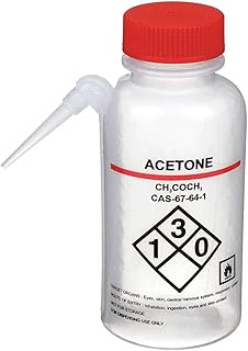 Lab Safety Wash Bottle, 4 PK, LDPE, Wide Mouth, Vented, Capacity: 8 oz. - 24J879 (Pack of 2)