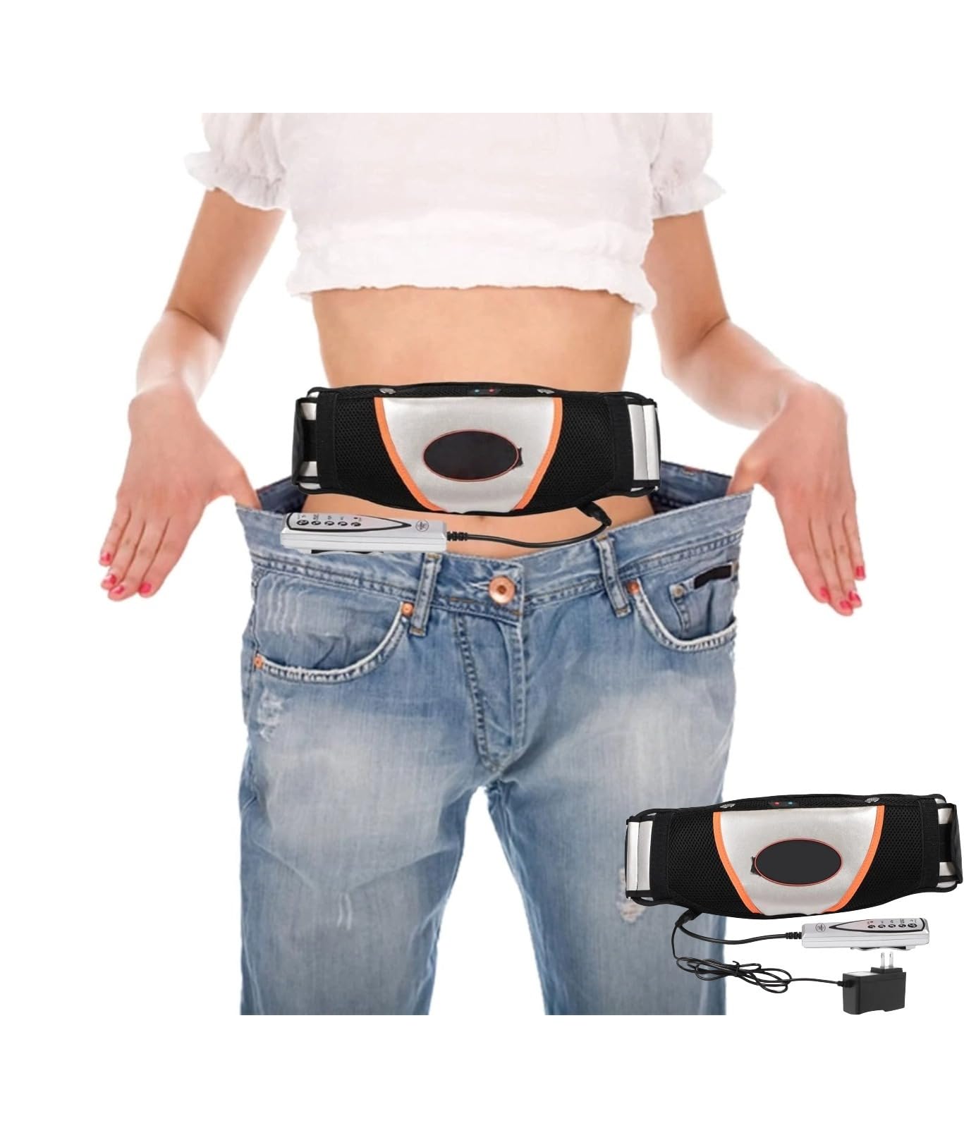Générique Ceinture chauffante Amincissante pour Masseur Vibrant électrique, pour Perdre du Poids, brûler Les Graisses sur Le Ventre, soulager Les crampes Abdominales lombaires