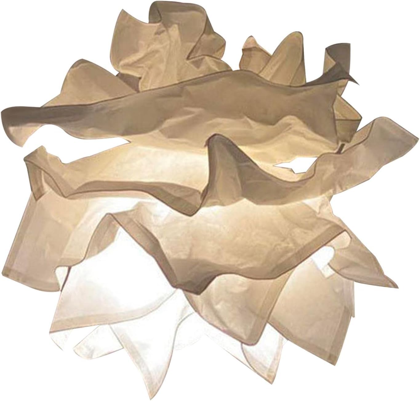 Lampa papierowa w cieniu sufit Lekka pokrywa Lekka biała kwiatowe wystrój abażury, White S.