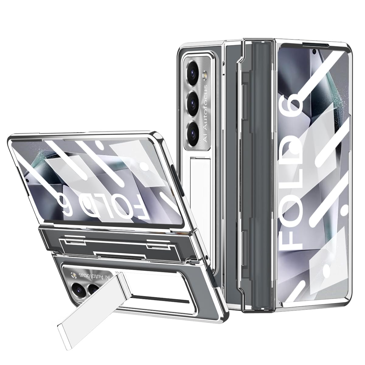 Funda para Samsung Galaxy Z Fold 6 con Protector de Pantalla, Negro